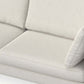 Ava MCM Performance Fabric Loveseat 76" – Modern Eco-Friendly Sofa (2 Colors) close-up of soft beige upholstery.
