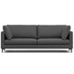 Ava MCM Performance Fabric Sofa 90" – Modern Eco-Friendly 3-Seat Couch (2 Colors) in dark upholstery.