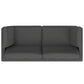 Ava MCM Performance Fabric Sofa 90" – Modern Eco-Friendly 3-Seat Couch (2 Colors) in dark gray upholstery.