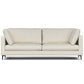 Ava MCM Performance Fabric Sofa 90" – Modern Eco-Friendly 3-Seat Couch (2 Colors) in a light beige color.