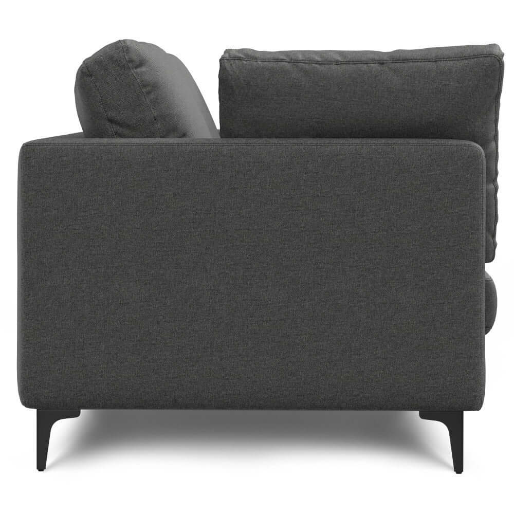 Ava MCM Performance Fabric Sofa 90" – Modern Eco-Friendly 3-Seat Couch (2 Colors) back view showcasing sleek design.