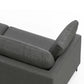 Ava MCM Performance Fabric Sofa 90" – Modern Eco-Friendly 3-Seat Couch (2 Colors) with plush grey cushions.