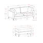 Ava Pebble Grey Performance Fabric Sofa & Ottoman Set – 76" 2-Piece Set – view 10