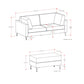 Ava Sofa & Ottoman Set 76" – Pebble Grey – view 10
