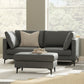 Ava Pebble Grey Performance Fabric Sofa & Ottoman Set – 76" 2-Piece Set – view 11