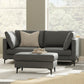 Ava Sofa & Ottoman Set 76" – Pebble Grey – view 11