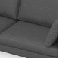 Ava Pebble Grey Performance Fabric Sofa & Ottoman Set – 76" 2-Piece Set – view 17