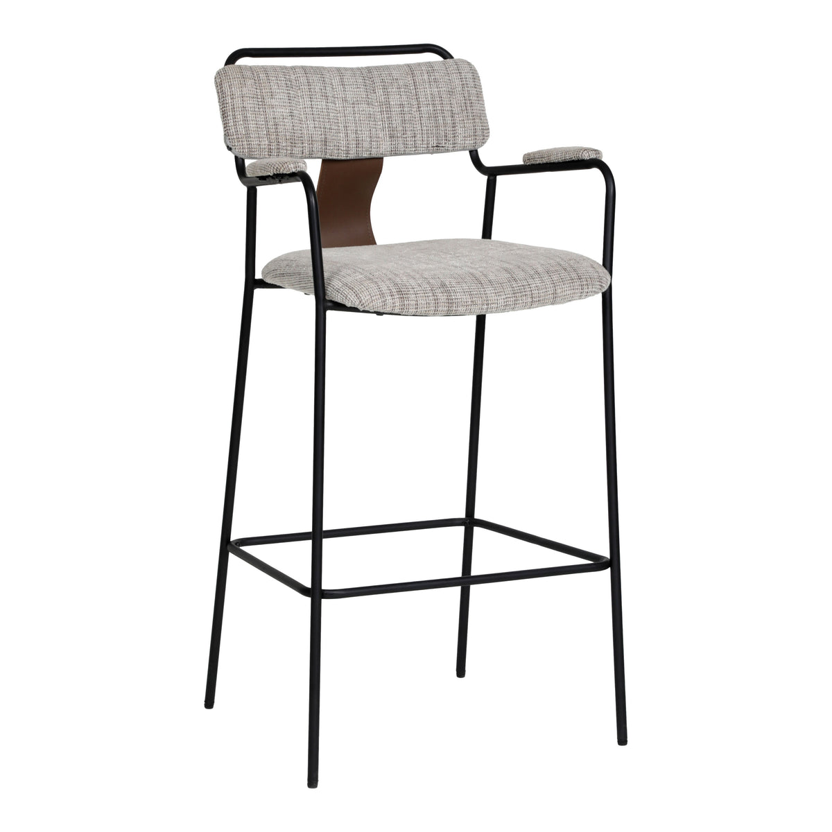 Couva Gray Tweed Barstool (Set of 2)