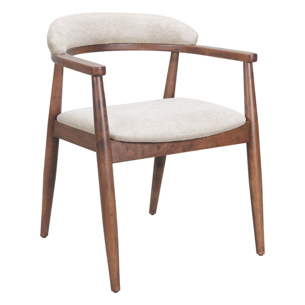 Goka Beige & Walnut Dining Chair
