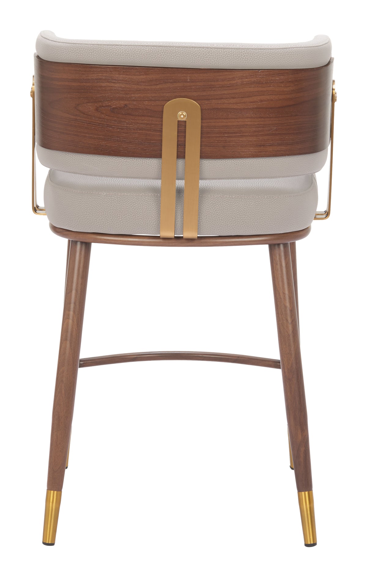 Brew Beige & Walnut Counter Stool