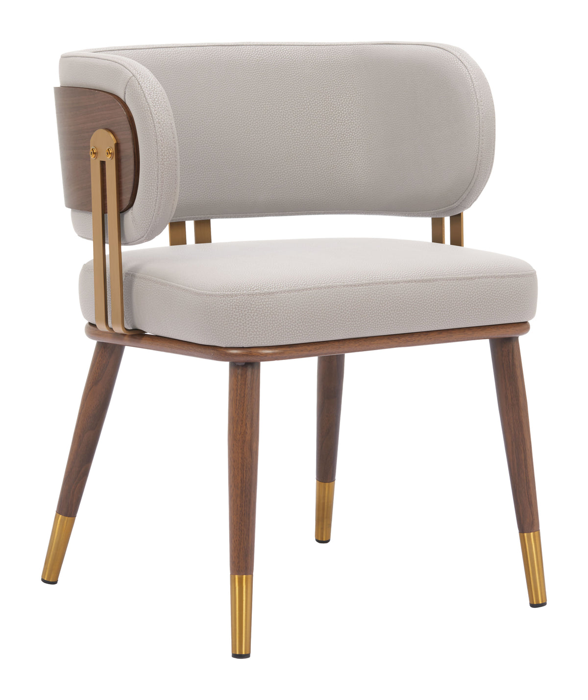 Brew Beige & Walnut Dining Chair