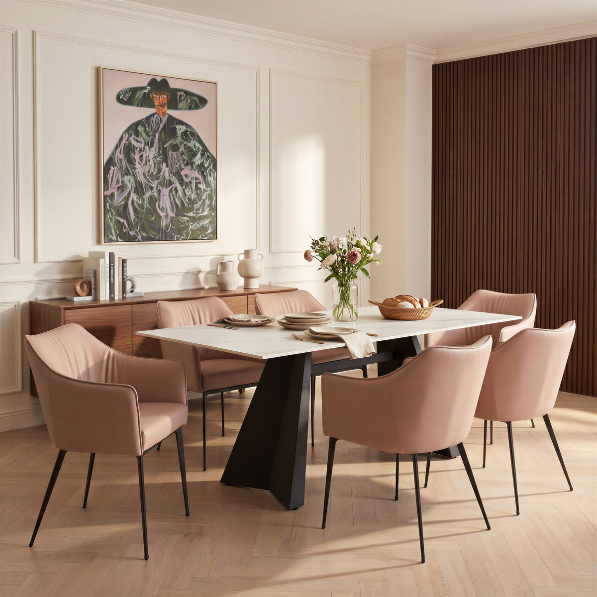 Inky White Dining Table