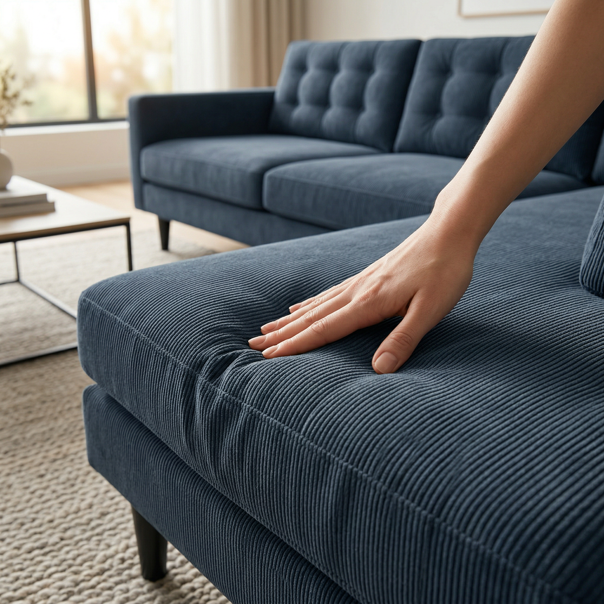 Talmadge Sectional Sofa – 120" L-Shaped, Made in USA - Leslie Peacock - Fabric (4)