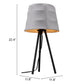 Mozzi Gray & Black Table Lamp