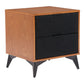 Zarif Black & Walnut Nightstand