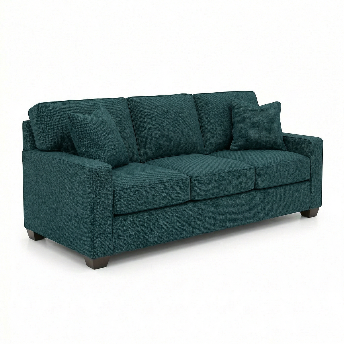 Clifford 2-Arm Sofa – Handcrafted in the USA, Custom Fabric Options - Velvet Antique Peacock - Velvet (7)