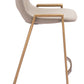 Desi Counter Stool (Set of 2) in Beige & Gold