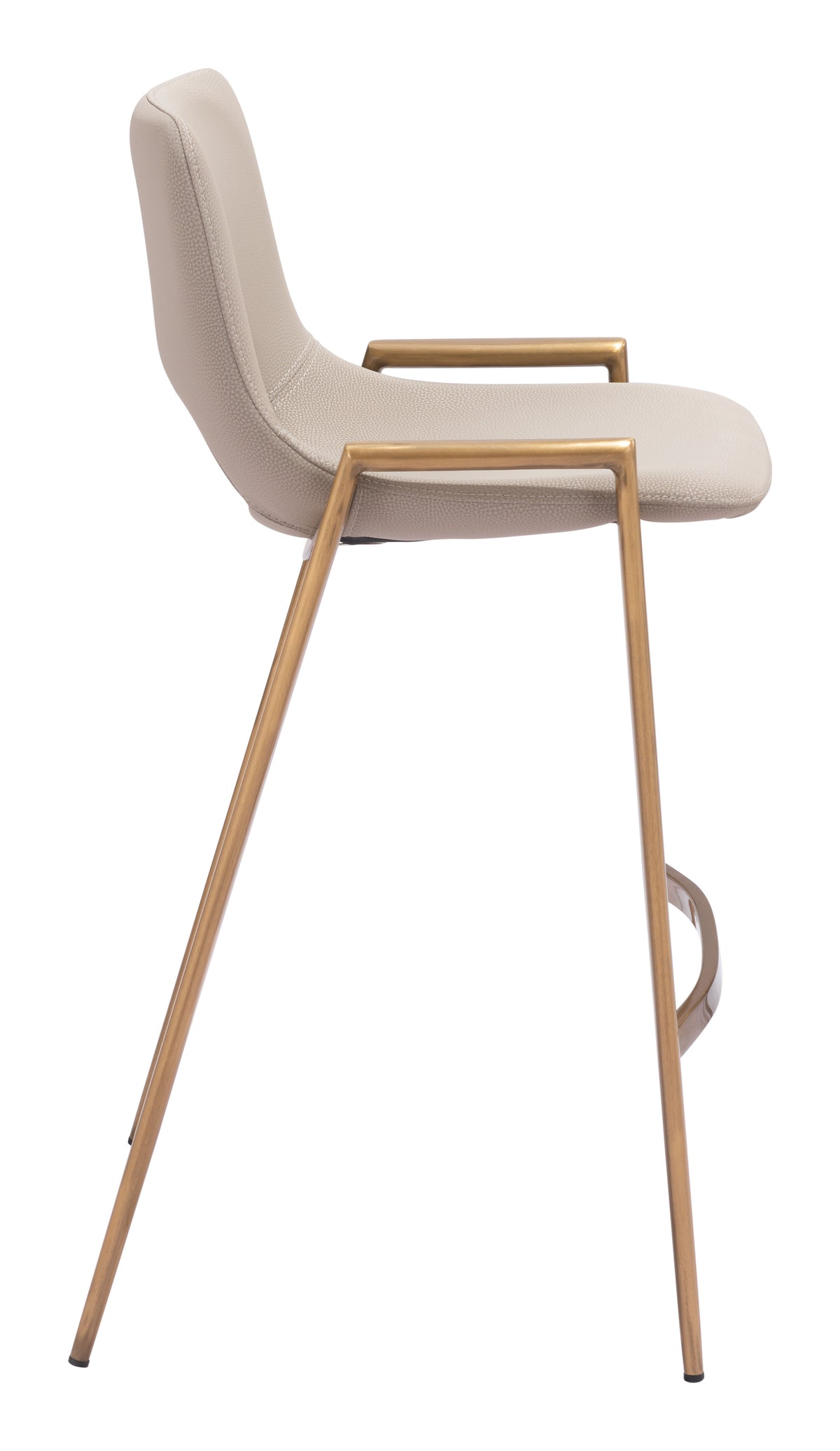 Desi Counter Stool (Set of 2) in Beige & Gold