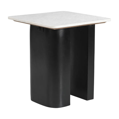 Fiora White & Black Side Table
