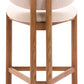 Rosetta Beige & Walnut Counter Stool (Set of 2)