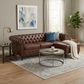 Calder Faux Leather Sectional – 85" L-Shaped 4-Seater with Storage Ottoman (2 Colors)