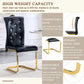 Kinsey Black, Gold Legs, Set of 2