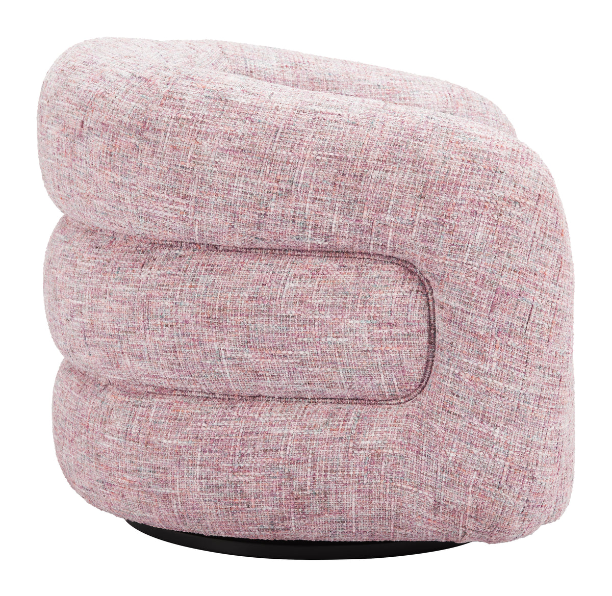 Refine Pink Tweed Swivel Chair