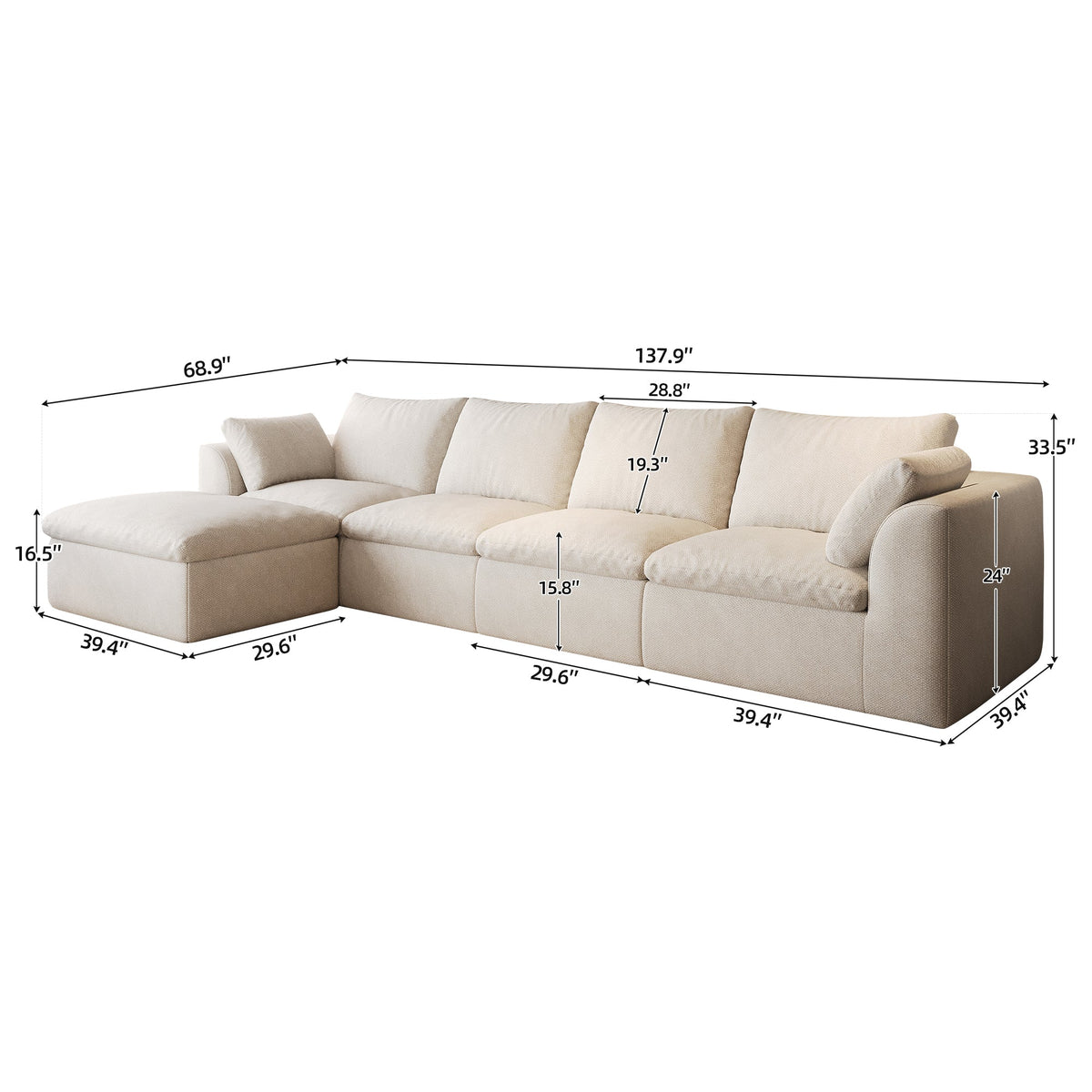 Pelham Cloud Modular Sectional