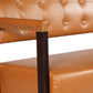 Ludlow Button-Tufted Faux Leather Bench Set