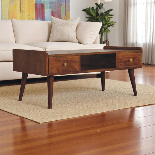 Iver Chestnut Mango Wood Media Unit