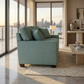 Clifford 2-Arm Sofa – Handcrafted in the USA, Custom Fabric Options - Leslie Robins Egg - Fabric (9)