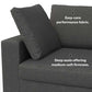 Charlie Deep Seater Loveseat Sofa 78' (2 Colors)