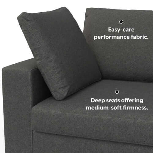 Charlie Deep Seater Loveseat Sofa 78' (2 Colors)