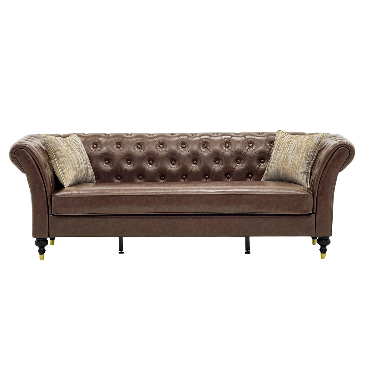 Barrington Faux Leather Chesterfield Sofa
