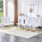 Kinsey White, Gold Legs, Set of 4