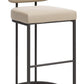 Velar Beige & Gray Barstool (Set of 2)