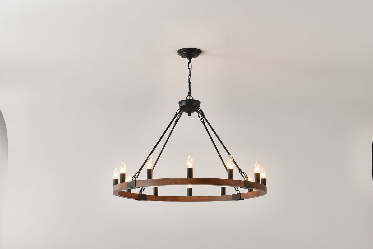 Vero Wagon Wheel Chandelier