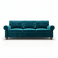 Augusta Sofa – Made in USA, Custom Fabric Options, 83" Classic Design - Velvet Antique Peacock - Velvet (8)