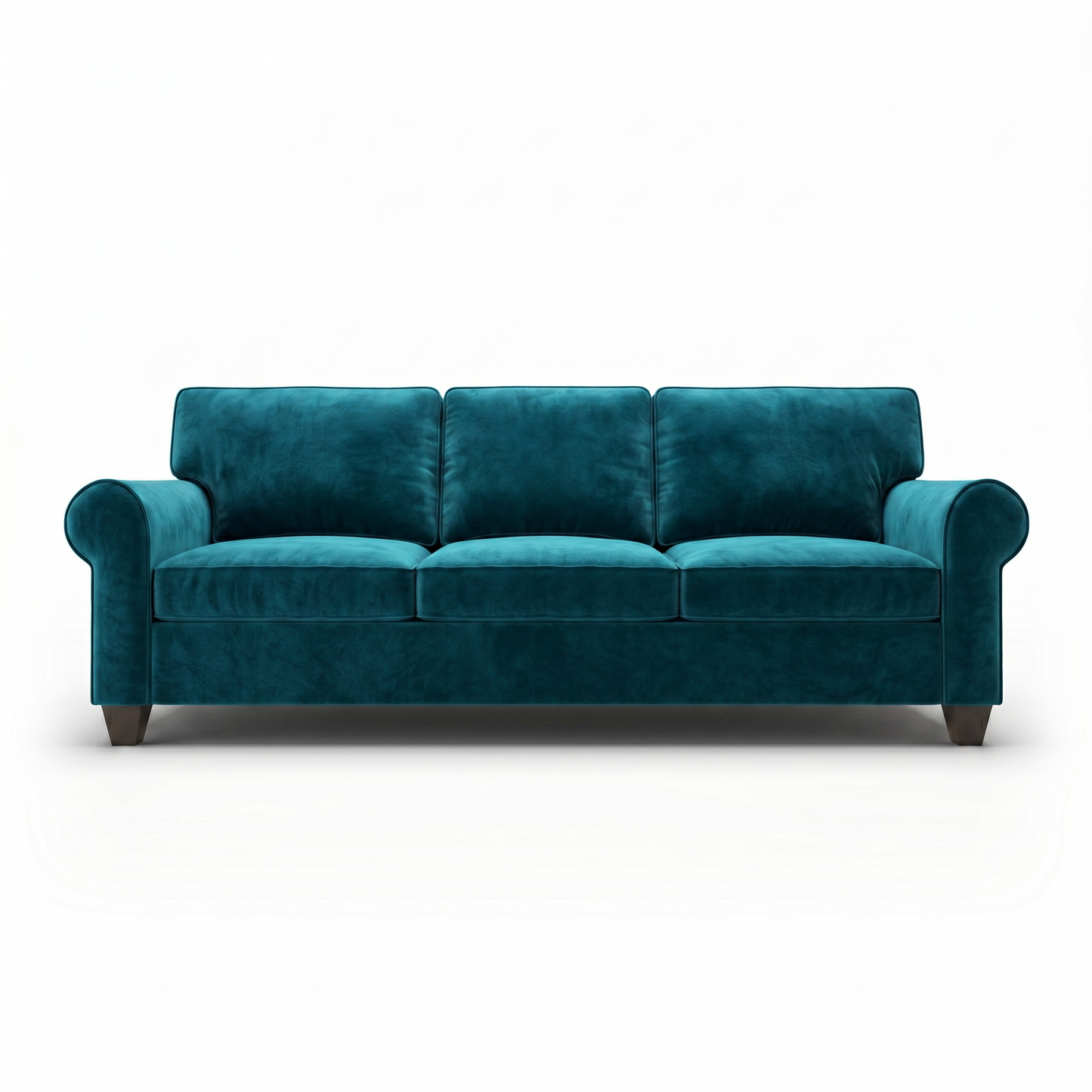 Augusta Sofa – Made in USA, Custom Fabric Options, 83" Classic Design - Velvet Antique Peacock - Velvet (8)