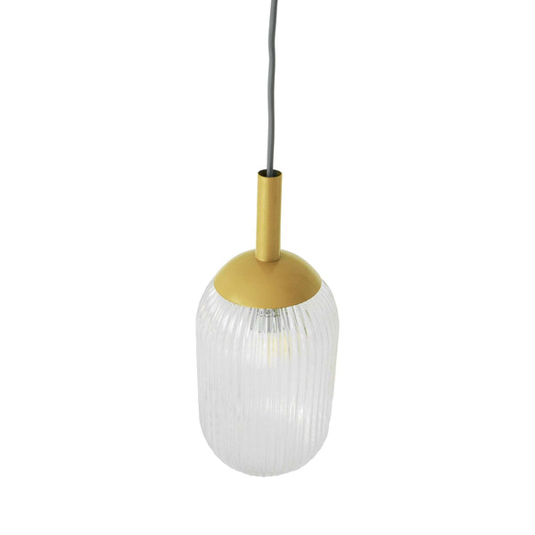 Gemma Gold and Clear Glass Pendant Light – 5.9
