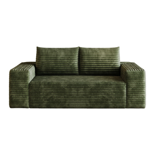 Modern Corduroy Deep Seat Loveseat Sofa – Comfy Couch (4 Colors and 3 Sizes)