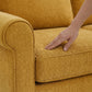 Irlanda Upholstered L-Shaped Sectional – 120" Made-in-USA Sectional Sofa - Hepburn Chai Tea Yellow Fabric (5)