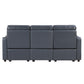 Haddon Navy Faux Leather Power Reclining Sofa