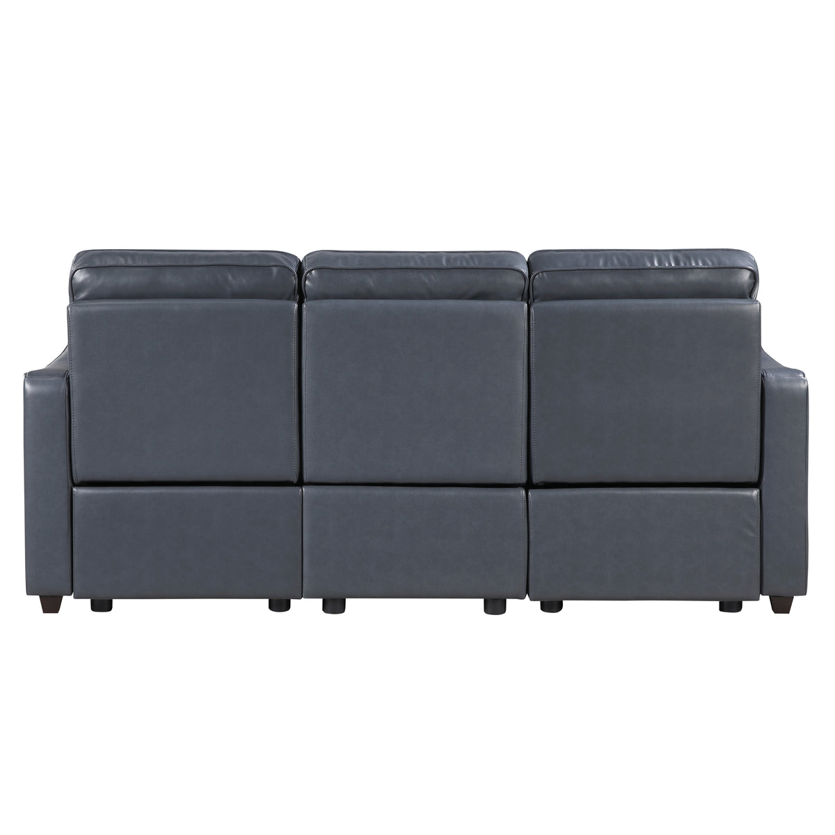 Haddon Navy Faux Leather Power Reclining Sofa