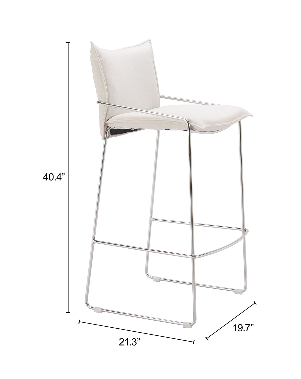 Pola Barstool in White