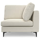 Ava MCM Cream Symmetrical Corner Sofa Sectional 102"