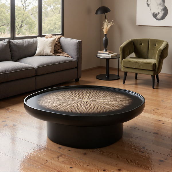 Mabry Black High-Gloss Coffee Table – 33