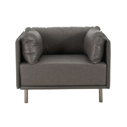 Faux Leather MCM Lounge Chair (3 Colors)