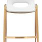 Desi Counter Stool (Set of 2) in White & Gold