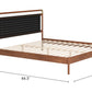 Netz Black & Walnut King Bed